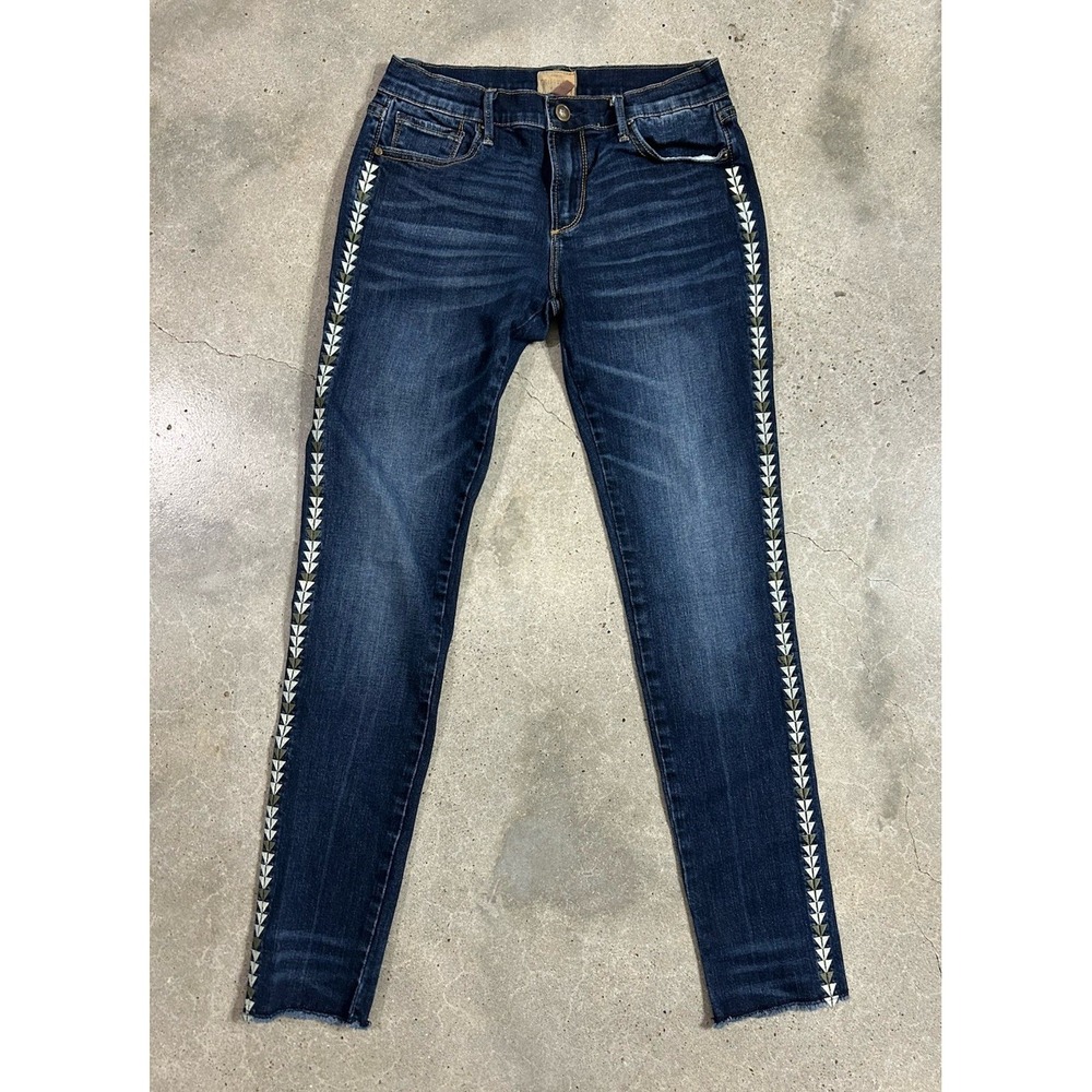 Southwest Side Embroidered Marilyn Driftwood‎ Jeans Sz 26